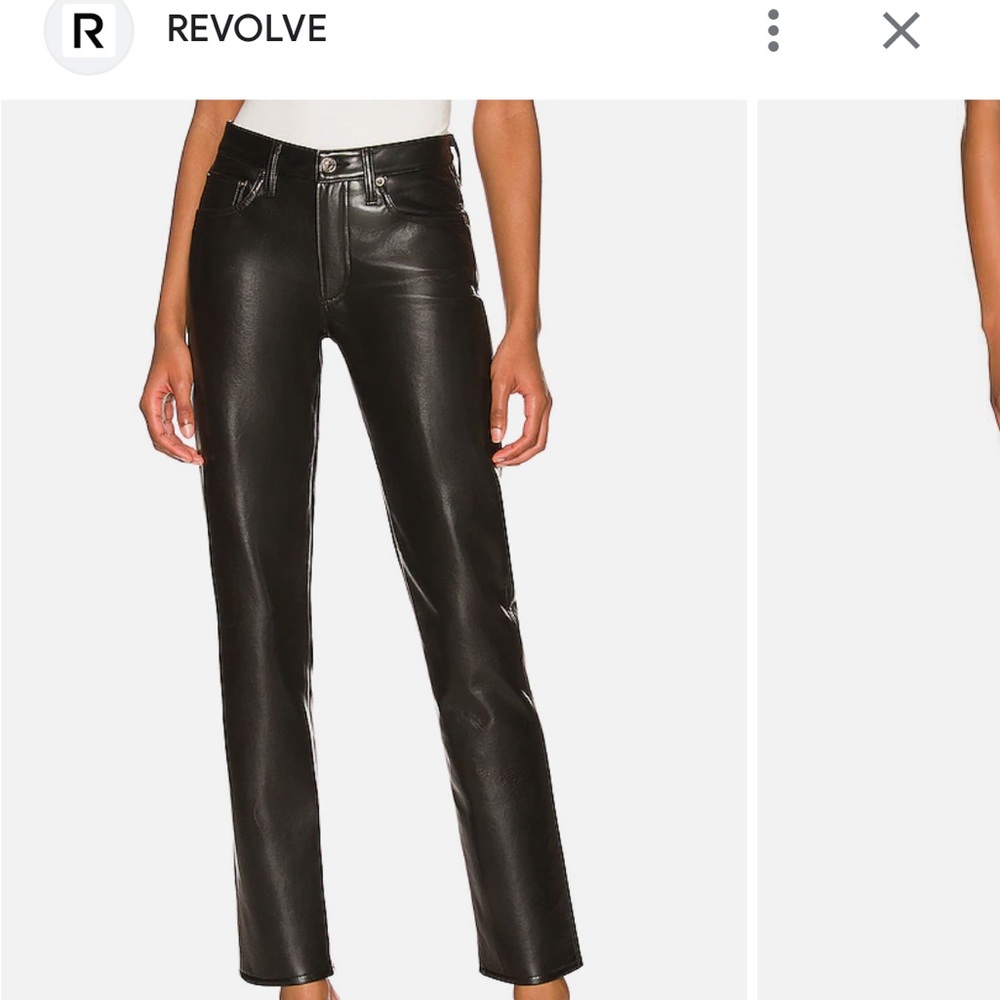Agolde LYLE 23 low rise leather pants